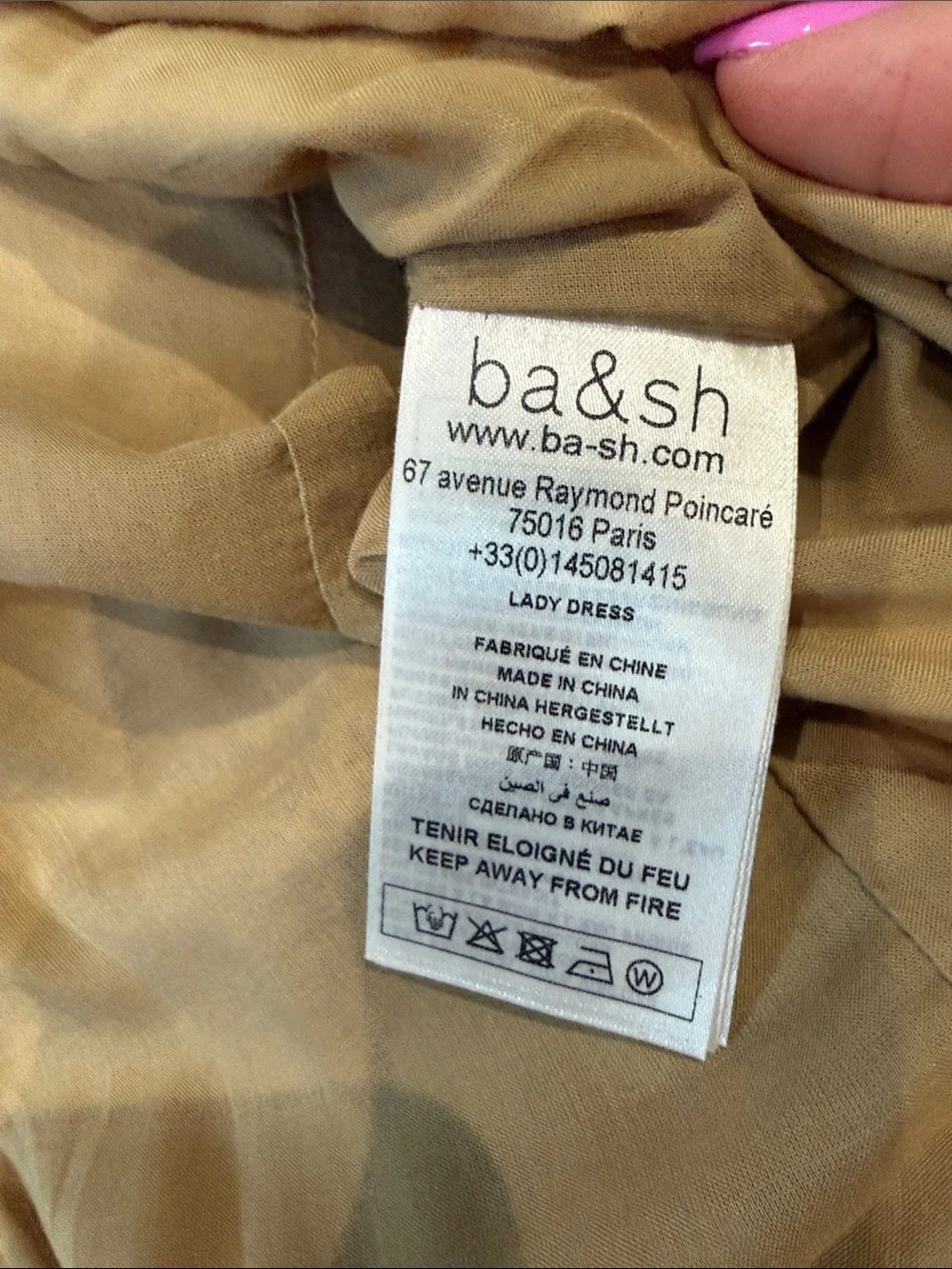 ba&sh Cream and Purple Floral Wrap Midi “Lady Dress” Sz small - Picture 6 of 7